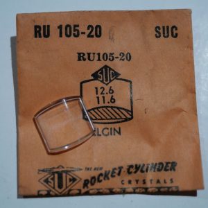 Verre montre SUC RU 105-20 - ELGIN - 12,6x11,6 [NOS] (Watch crystal)