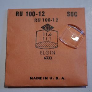 Verre montre SUC RU 100-12 - ELGIN 6333 - 11,6x11,1 [NOS] (Watch crystal)