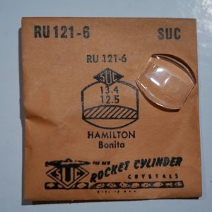 Verre montre SUC RU 121-6 - HAMILTON Bonita - 13,4x12,5 [NOS] (Watch crystal)