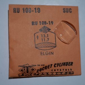 Verre montre SUC RU 108-19 - ELGIN - 13,1x11,7 [NOS] (Watch crystal)