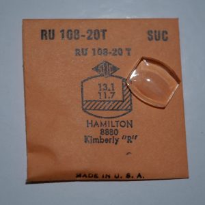 Verre montre SUC RU 108-20T - HAMILTON 8880 - 13,1x11,7 [NOS] (Watch crystal)