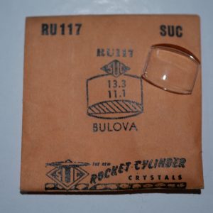 Verre montre SUC RU 117 - BULOVA - 13,3x11,1 [NOS] (Watch crystal)