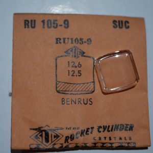 Verre montre SUC RU 105-9 - BENRUS - 12,6x12,5 [NOS] (Watch crystal)
