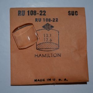Verre montre SUC RU 108-22 - HAMILTON - 13,1x12,6 [NOS] (Watch crystal)