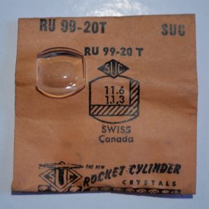 Verre montre SUC RU 99-20T - SWISS Canada - 11,6x11,3 [NOS] (Watch crystal)