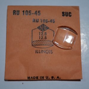 Verre montre SUC RU 105-45 - ILLINOIS - 12,8x12,8 [NOS] (Watch crystal)