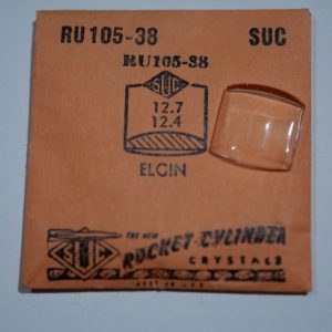 Verre montre SUC RU 105-38 - ELGIN - 12,7x12,4 [NOS] (Watch crystal)