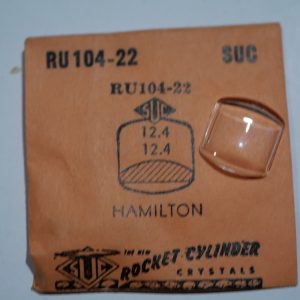 Verre montre SUC RU 104-22 - HAMILTON - 12,4x12,4 [NOS] (Watch crystal)