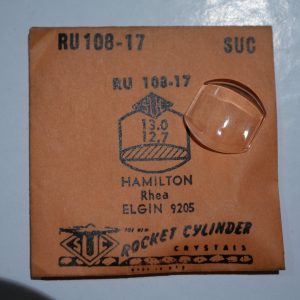 Verre montre SUC RU 108-17 - HAMILTON ELGIN 9205 - 13x12,7 [NOS] (Watch crystal)