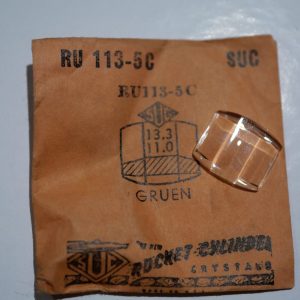 Verre montre SUC RU 113-5C - GRUEN - 13,3x11 [NOS] (Watch crystal)