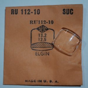 Verre montre SUC RU 112-10 - ELGIN - 13,2x12,5 [NOS] (Watch crystal)