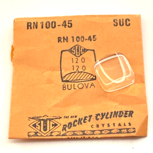 Verre montre SUC RN 100-45 - BULOVA - 12x12 [NOS] (Watch crystal)