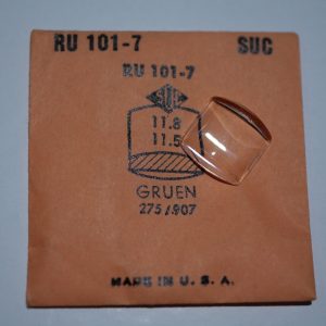Verre montre SUC RU 101-7 - GRUEN 275/907 - 11,8x11,5 [NOS] (Watch crystal)