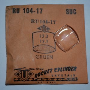 Verre montre SUC RU 104-17 - GRUEN - 12,3x12,1 [NOS] (Watch crystal)