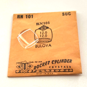 Verre montre SUC RN 101 - BULOVA 12x12 [NOS] (Watch crystal)