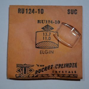 Verre montre SUC RU 124-10 - ELGIN - 13,7x11 [NOS] (Watch crystal)