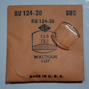 Verre montre SUC RU 124-20 - WALTHAM 1177 - 13,8x13,1 [NOS] (Watch crystal)