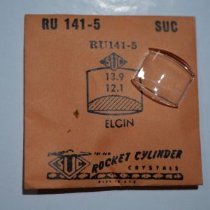 Verre montre SUC RU 141-5 - ELGIN - 13,9x12,1 [NOS] (Watch crystal)