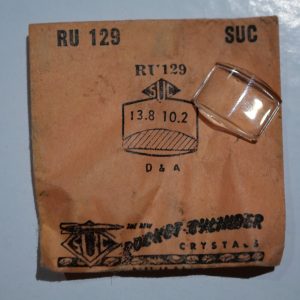 Verre montre SUC RU 129 - 13,8x10,2 [NOS] (Watch crystal)
