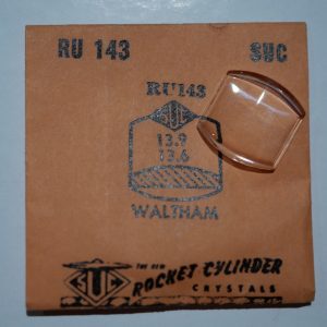 Verre montre SUC RU 143 - WALTHAM - 13,9x13,6 [NOS] (Watch crystal)