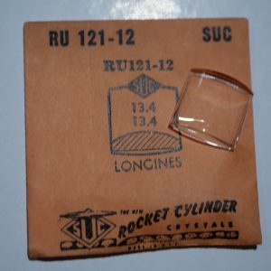Verre montre SUC RU 121-12 - LONGINES - 13,4x13,4 [NOS] (Watch crystal)