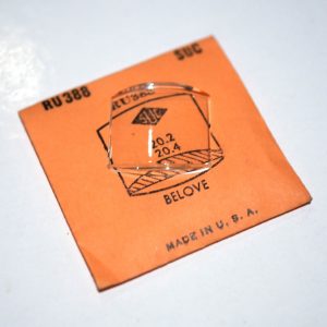 Verre montre SUC RU 388 - BELOVE - 20,2x20,4 [NOS] (Watch crystal)