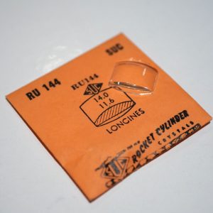 Verre montre SUC RU 144 - LONGINES - 14x11,6 [NOS] (Watch crystal)