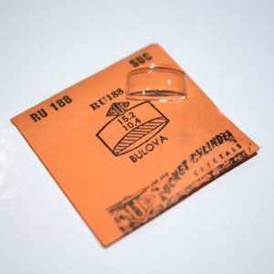 Verre montre SUC RU 188 - BULOVA - 15,2x10,4 [NOS] (Watch crystal)