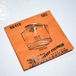 Verre montre SUC RU 418 - SWISS - 20,9x20,5 [NOS] (Watch crystal)