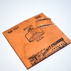 Verre montre SUC RU 187 - ELGIN - 15,2x10,6 [NOS] (Watch crystal)