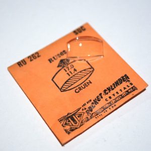 Verre montre SUC RU 262 - GRUEN - 17x11,4 [NOS] (Watch crystal)