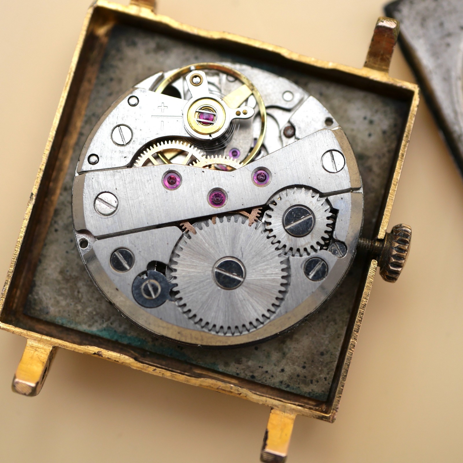 Montre mécanique Selhor 28x28 mm - Lorsa P62 Ne fonctionne pas , Balancier OK – Image 6