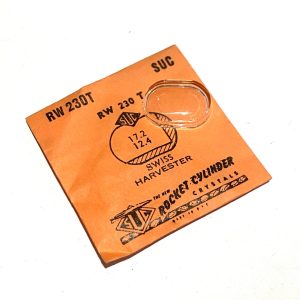 Verre montre SUC RW 230T - SWISS HARVESTER - 17,2x12,4 [NOS] (Watch crystal)