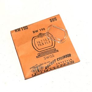 Verre montre SUC RW 190 - SWISS - 16,7x13,3 [NOS] (Watch crystal)
