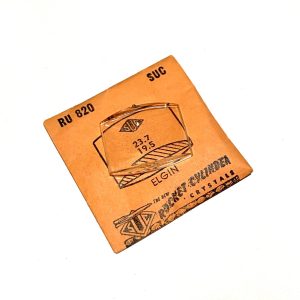 Verre montre SUC RU 820 - ELGIN - 23,7x19,5 [NOS] (Watch crystal)