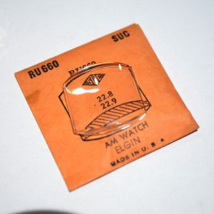 Verre montre SUC RU 660 - AM WATCH ELGIN - 22,8x22,9 [NOS] (Watch crystal)
