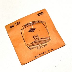 Verre montre SUC RU 757 - GRUEN - 23,2x23,2 [NOS] (Watch crystal)