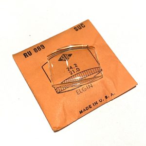Verre montre SUC RU 889 - ELGIN - 24,2x21 [NOS] (Watch crystal)