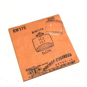 Verre montre SUC RW 172 - ELGIN - 15,2x12,1 [NOS] (Watch crystal)