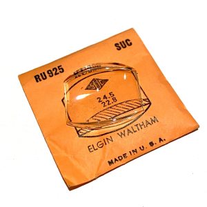 Verre montre SUC RU 925 - ELGIN WALTHAM - 24,5x22,8 [NOS] (Watch crystal)