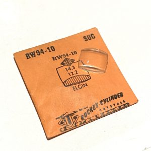 Verre montre SUC RW 94-10 - ELGIN - 14,3x12,2 [NOS] (Watch crystal)