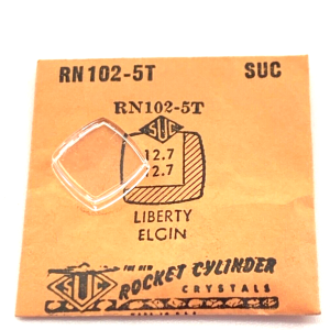 Verre montre SUC RN 102-5T - LIBERTY ELGIN - 12,7x12,7 [NOS] (Watch crystal)