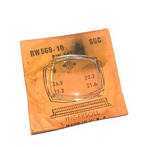 Verre montre SUC RW 569-10 - INGERSOLL - 26,9x22,2 [NOS] (Watch crystal)