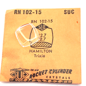 Verre montre SUC RN 102-15 - HAMILTON Trixie - 12,7x12,7 [NOS] (Watch crystal)
