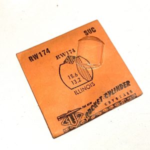 Verre montre SUC RW 174 - ILLINOIS - 15,6x13,2 [NOS] (Watch crystal)