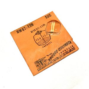 Verre montre SUC RW 87-13B - LAPWELL - 13,9x13,1 [NOS] (Watch crystal)