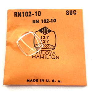 Verre montre SUC RN 102-10 - BULOVA HAMILTON - 12,7x12,7 [NOS] (Watch crystal)