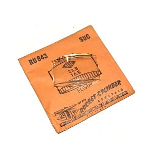 Verre montre SUC RU 843 - ELGIN - 23,8x16,5 [NOS] (Watch crystal)