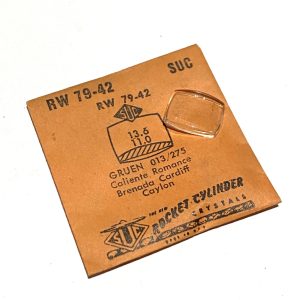 Verre montre SUC RW 79-42 - GRUEN 013/275 - 13,6x11 [NOS] (Watch crystal)