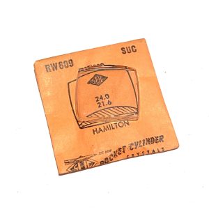 Verre montre SUC RW 609 - HAMILTON - 24x21,6 [NOS] (Watch crystal)